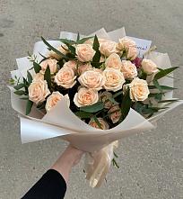 Букет Кремовые розы Латте в Ржавки